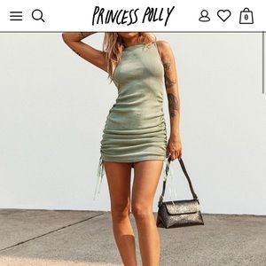 Princess Polly Size Small Sage Dress